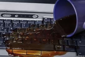 Coffee On Laptop Keyboard